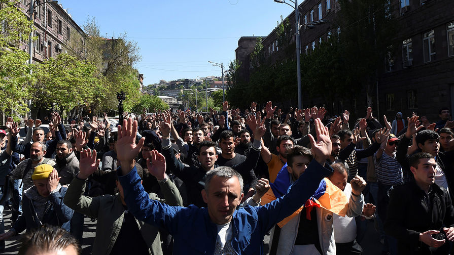 Ситуация в&nbsp;центре Еревана, 17 апреля 2018 года