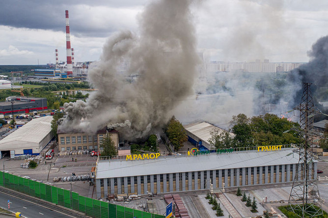 Пожар на территории ТЭЦ в подмосковных Мытищах, 11 июля 2019 года