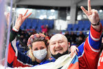 Болельщики национальной сборной России по хоккею во время матча