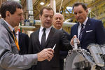 Дмитрий Медведев во время посещения завода ОАО «АвтоВАЗ»