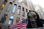 Демонстрации начались у здания Нью-Йоркской биржи