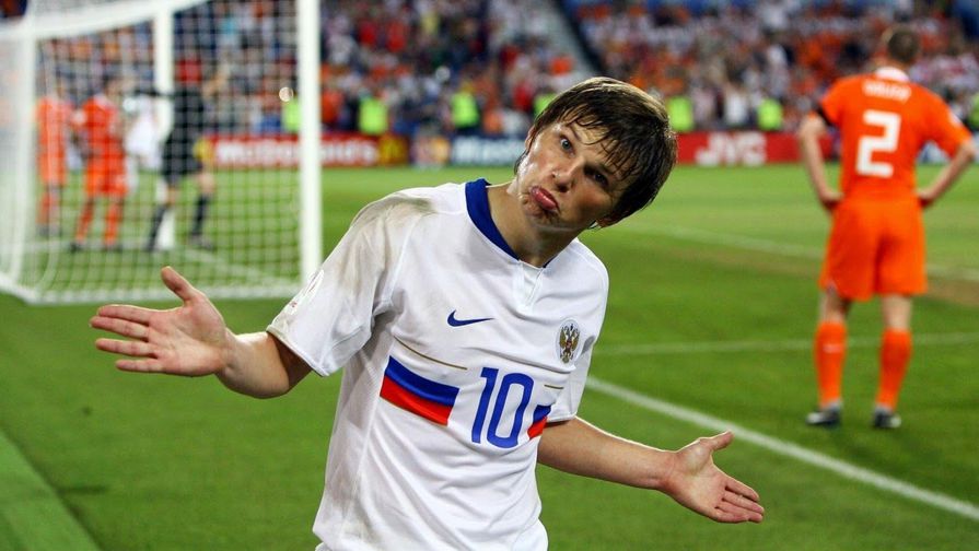 Андрей Аршавин в матче Россия — Голландия на Евро-2008