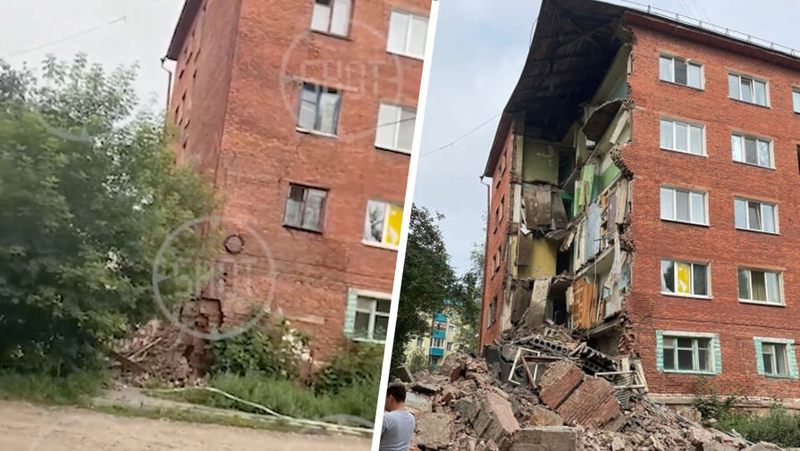 В Омске рухнула стена пятиэтажного дома