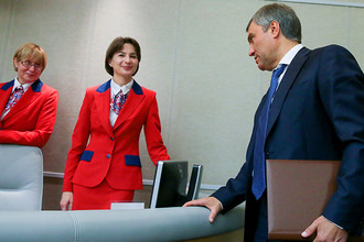Спикер Госдумы Вячеслав Володин на пленарном заседании, октябрь 2016 года