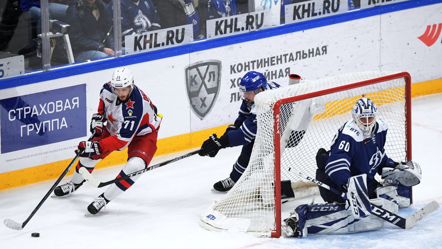 Динамо в серии буллитов обыграло ЦСКА в матче регулярного чемпионата КХЛ