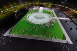 Во время церемонии закрытия на Национальном олимпийском стадионе, 8 августа 2021 года