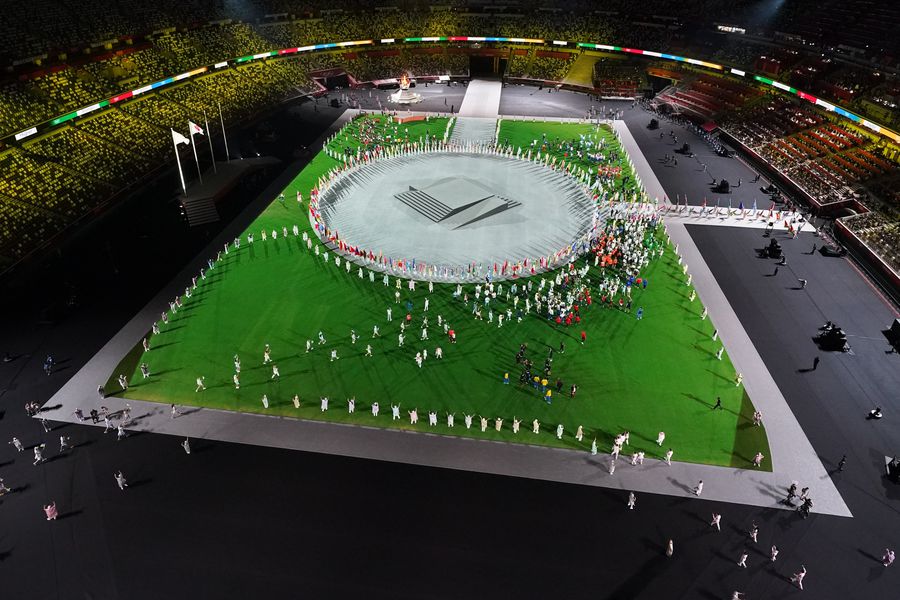Во время церемонии закрытия на&nbsp;Национальном олимпийском стадионе, 8 августа 2021 года