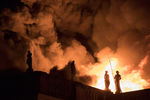 Во время пожара в Национальном музее Бразилии в Рио-де-Жанейро
