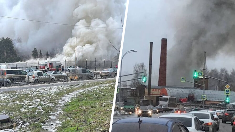 В Екатеринбурге загорелся автомобильный ремонтный завод