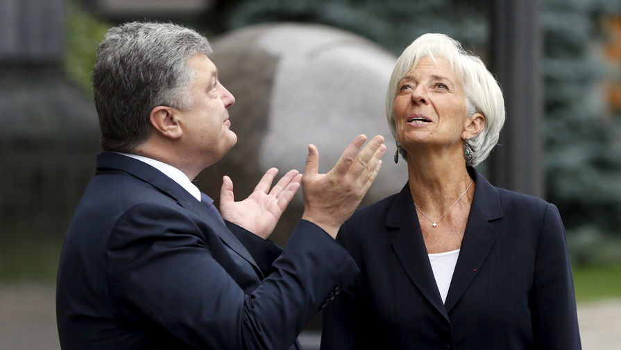 Президент Украины Петр Порошенко и управляющий директор МВФ Кристин Лагард