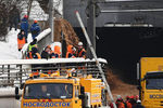 Ситуация на месте провала грунта и подтопления в Тушинском тоннеле на Волоколамском шоссе в Москве, 10 января 2019 года