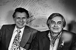 Руководители театра на Таганке — директор Николай Дупак и художественный руководитель Юрий Любимов, 1979 год
