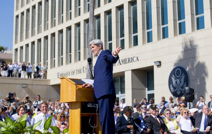 Джон Керри на&nbsp;официальной церемонии открытия посольства США