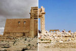 Храм Бэла до и после военных действий