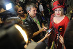 Певица Ева Польна после церемонии вручения премии МУЗ-ТВ в спорткомплексе «Олимпийский», 2012 год