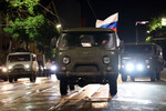 Бойцы ЧВК «Вагнер» покидают Ростов-на-Дону, 24 июня 2023 года
