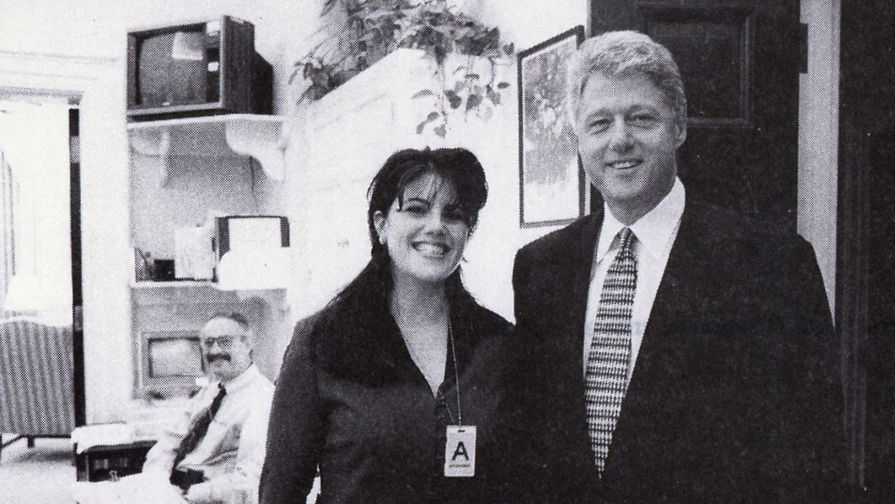 Президент США Билл Клинтон и Моника Левински, 1995 год