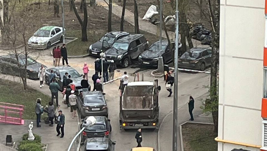 Появились кадры взрыва автомобиля Toyota в Москве