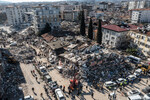 Вид на турецкую провинцию Хатай, пострадавшую в результате одного из самых сильных землетрясений за последние 100 лет, 8 февраля 2023 года