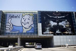 Реклама игр Fallout 4 и Batman: Arkham Knight в Лос-Анджелесе