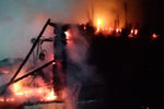 На месте пожара в доме престарелых в деревне Ишбулдино, 15 декабря 2020 года