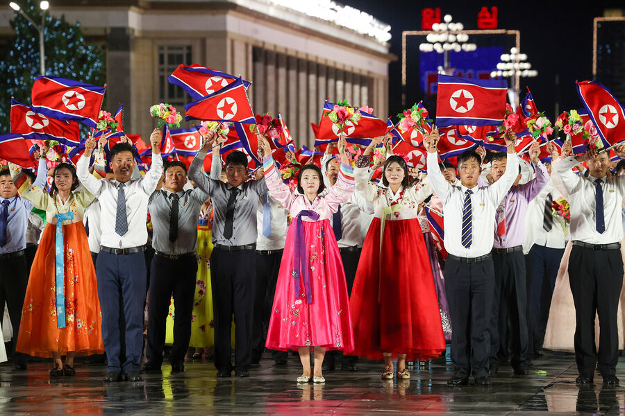 Во время военного парада в&nbsp;честь 80-летия создания Трудовой партии Кореи, Пхеньян, КНДР, 10&nbsp;октября 2025&nbsp;года
