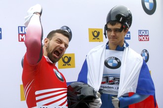 Призеры чемпионата мира Мартиньш Дукурс и Никита Трегубов
