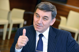 Генеральный директор РНФ Александр Хлунов перед началом пресс-конференции