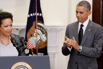 Генпрокурор США Лоретта Линч и президент США Барак Обама