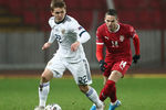 Во время заключительного матча группового этапа Лиги наций между сборными Сербии и России, 18 ноября 2020 года