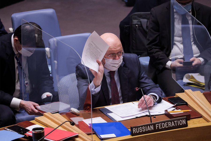 Василий Небензя на заседании Совета безопасности ООН, 31 января 2022 года