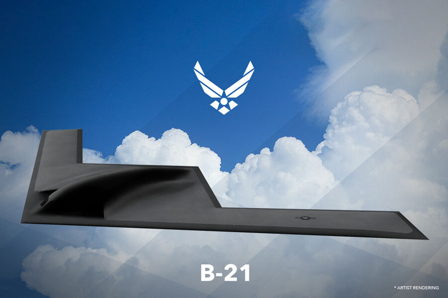 Художественное изображение бомбардировщика ВВС B-21 Rider