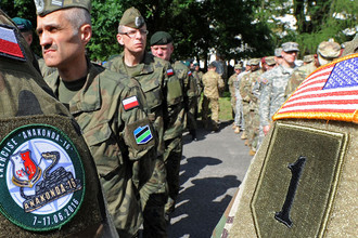 Военные учения солдат армии Польши и США в Варшаве, 2016 год