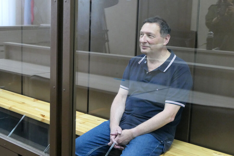 Социолог и политолог Борис Кагарлицкий (признан в РФ иностранным агентом) во время заседания в Сыктывкарском городском суде, 26 июля 2023 года 