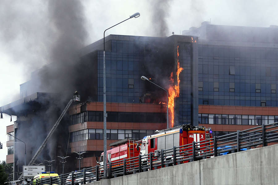 Пожар в&nbsp;бизнес-центре &laquo;Гранд Сетунь плаза&raquo; на&nbsp;западе Москвы, 3&nbsp;июня 2022&nbsp;года