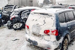 Последствия массового ДТП на федеральной трассе М-11 в Новгородской области, 26 февраля 2023 года