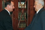 Президент РФ Борис Ельцин и директор ФСБ Николай Патрушев, 1990 год