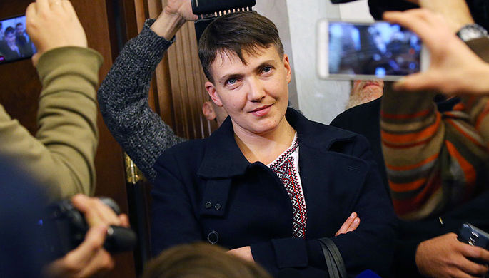 Депутат Верховной рады Украины Надежда Савченко на заседании российского Верховного суда, октябрь...