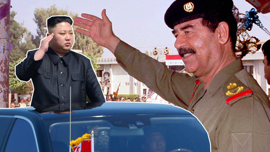Ким Чен Ын и Саддам Хусейн, коллаж «Газеты.Ru»