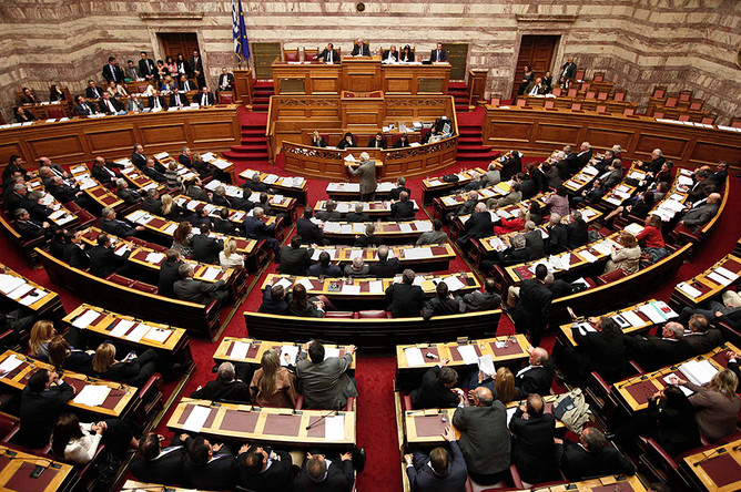 Заседание греческого парламента