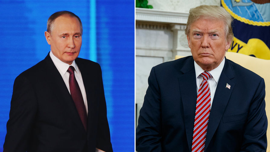 Президент РФ Владимир Путин и президент США Дональд Трамп, коллаж «Газеты.Ru»