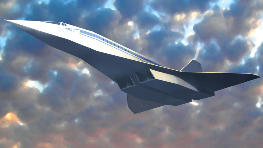 3D-модель сверхзвукового самолёта