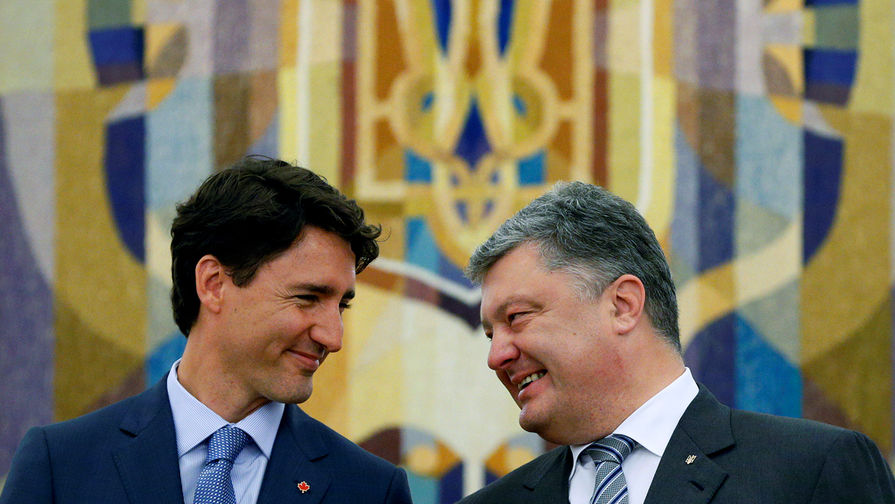 Президент Украины Петр Порошенко и премьер-министр Канады Джастин Трюдо в Киеве, 2016 год