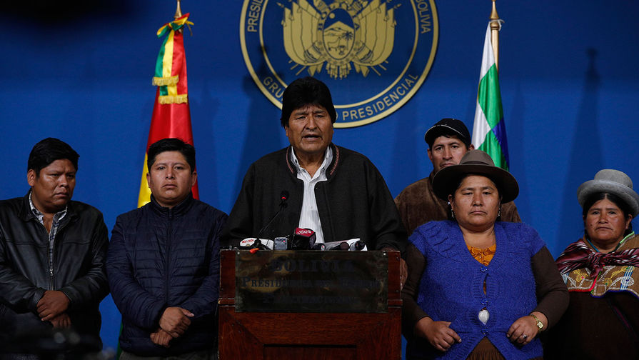 Бывший президент Боливии Эво Моралес, 10 ноября 2019 года