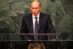 Владимир Путин во время выступления