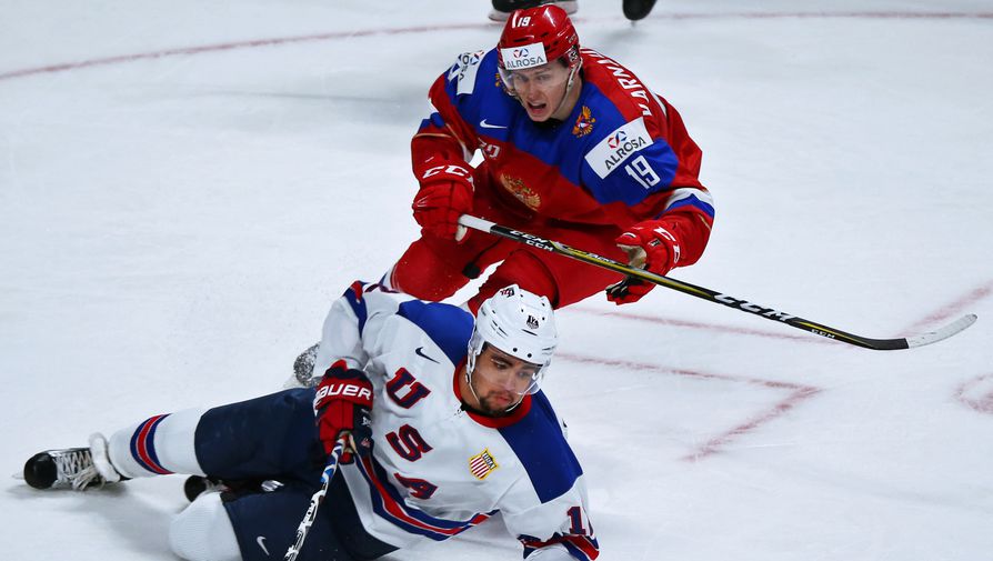 Молодежная сборная России по хоккею на МЧМ против США