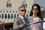 Джордж и Амаль Клуни в Венеции, Италия, 2014 год