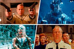 Кадры из фильмов «Счастливое число Слевина» (2005), «Армагеддон» (1998), «12 обезьян» (1995), «Королевство полной луны» (2012)