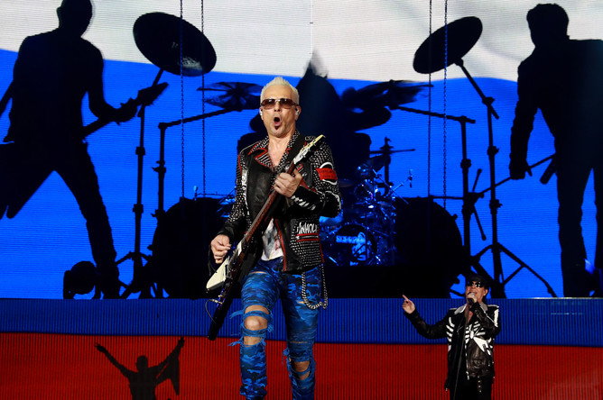 Участники группы Scorpions Рудольф Шенке и Клаус Майне (слева направо)