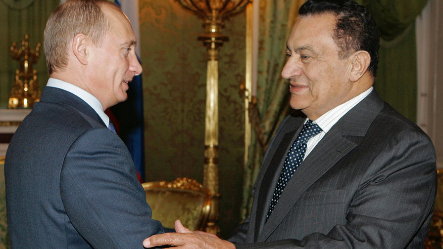 Президент России Владимир Путин и президент Египта Хосни Мубарак во время встречи в&nbsp;Кремле, 2006 год